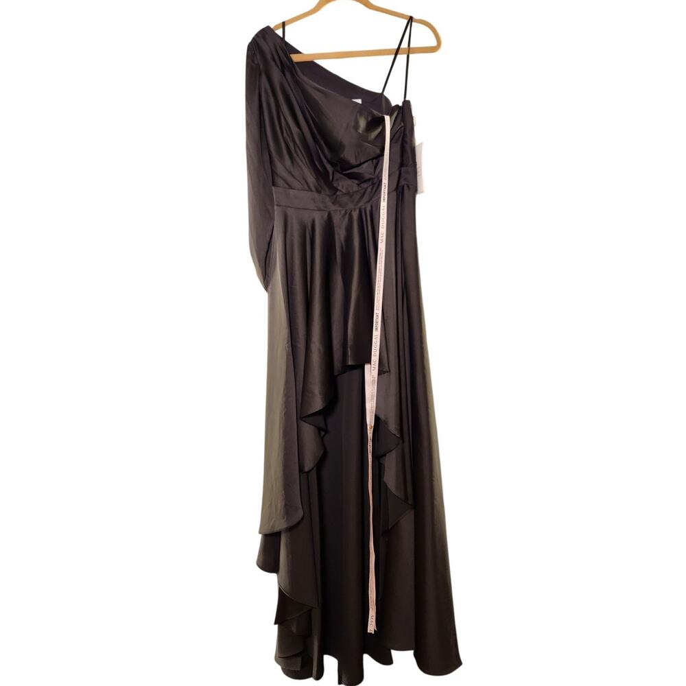 MAC DUGGAL NWT Black One Shoulder Long Formal Dress, Size 10